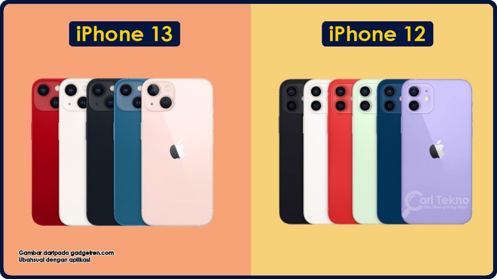 perbandingan dan perbezaan antara iphone 13 dan 12
